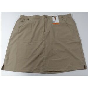Tilley Womens Trek Skort Tan Size XXL Recycled Polyester Spandex Lightweight